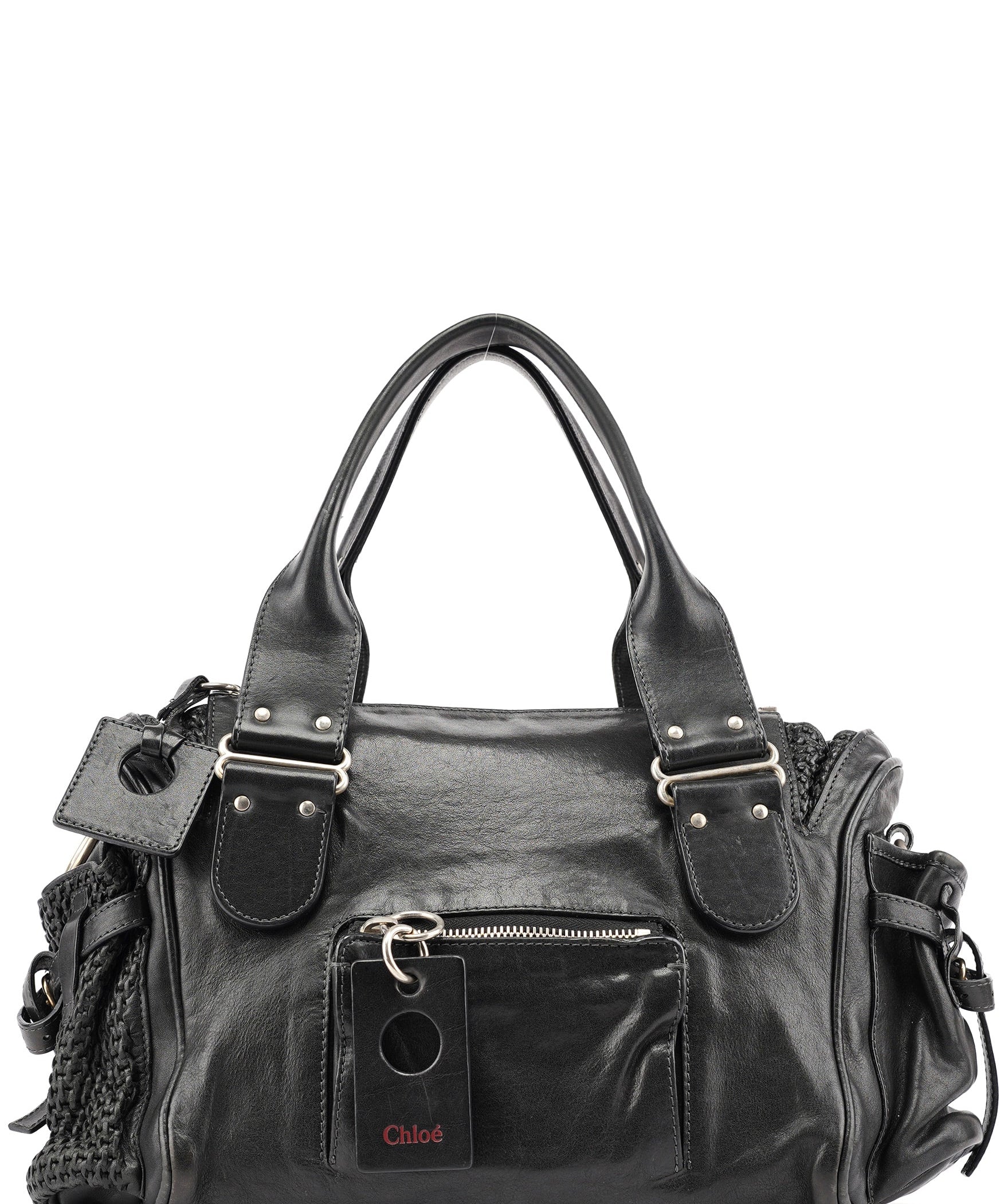 Chloé Black Lambskin Leather Tote Bag