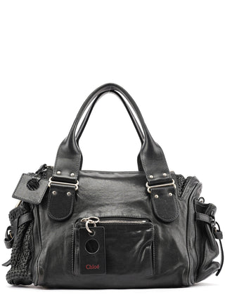 Chloé Black Lambskin Leather Tote Bag