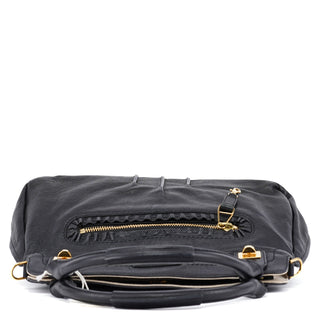 Chloe Black Leather 2-Way Tote Bag