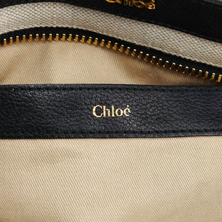 Chloe Black Leather 2-Way Tote Bag