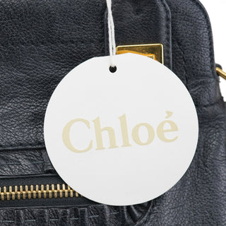 Chloe Black Leather 2-Way Tote Bag