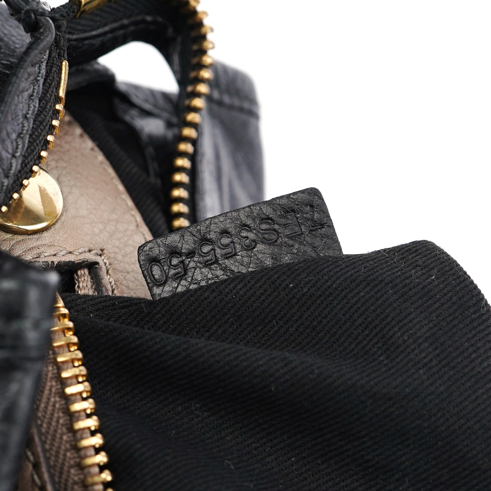 Chloé Sac deux portés Bay en cuir noir