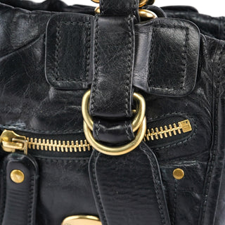 Chloe Black Leather Bay 2-Way Tote Bag