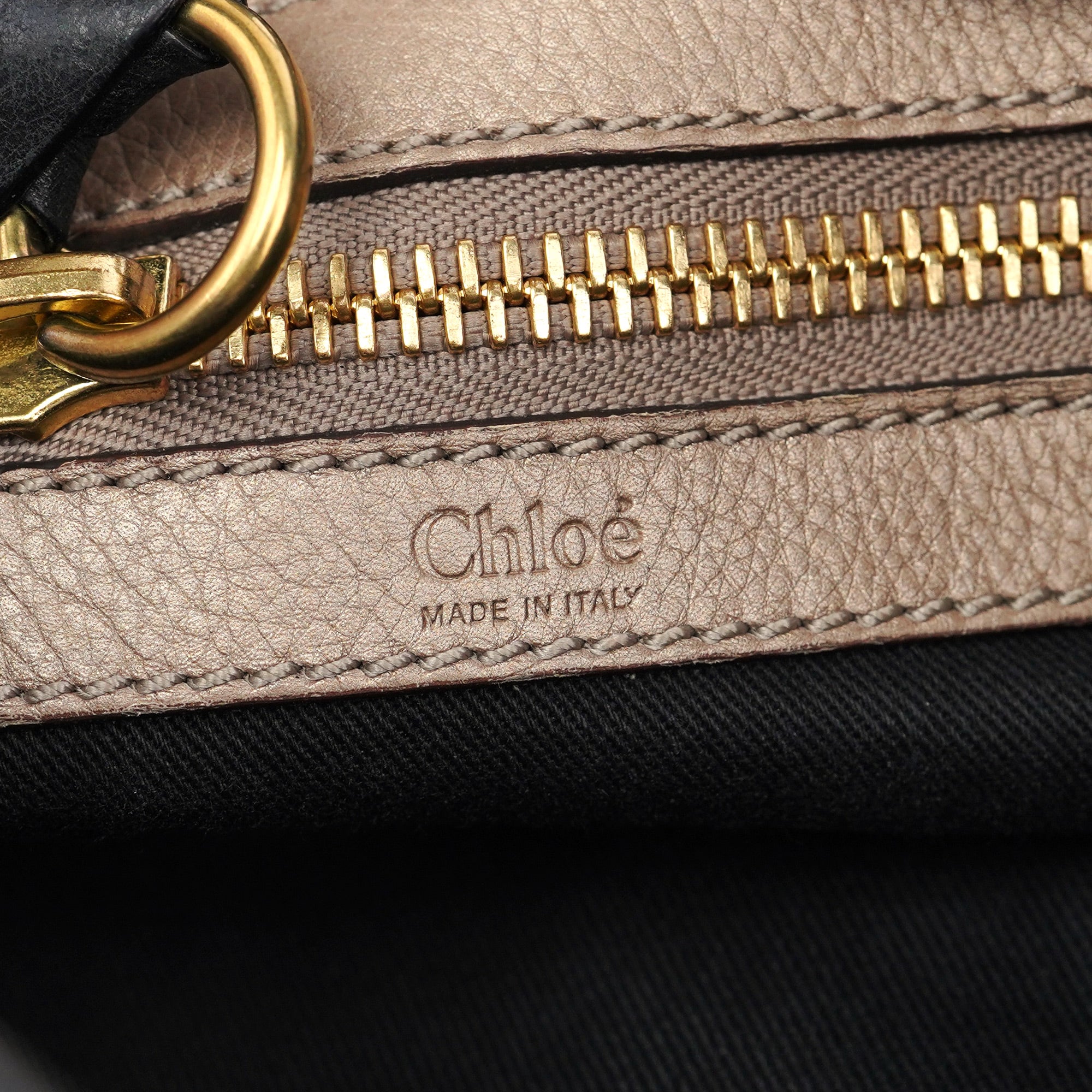 Chloé Sac deux portés Bay en cuir noir