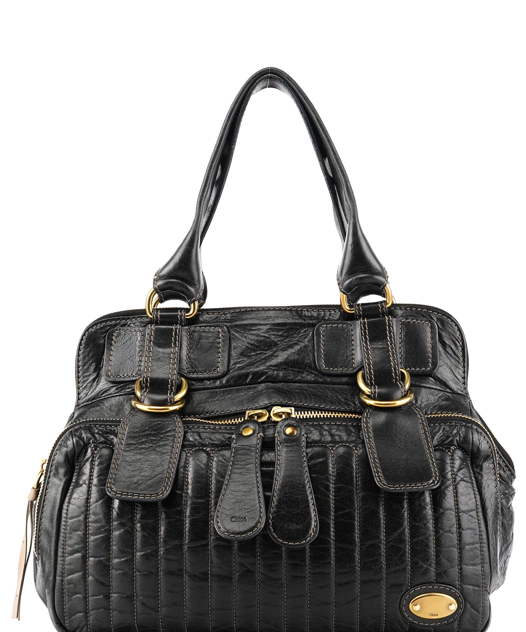 Chloé Black Leather Bay Handbag