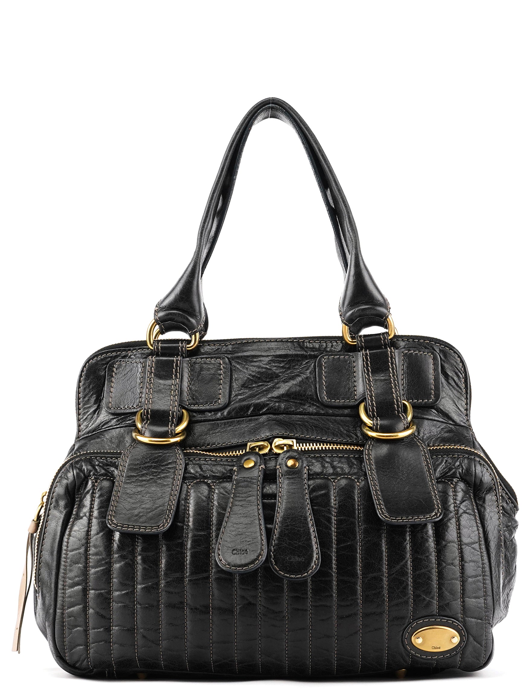 Chloé Black Leather Bay Handbag