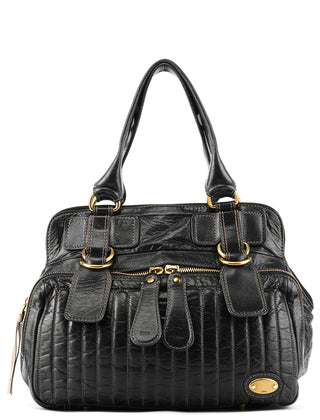 Chloé Black Leather Bay Handbag