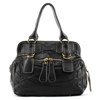 Chloé Black Leather Bay Handbag