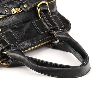 Chloé Black Leather Bay Handbag