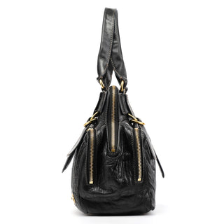 Chloé Black Leather Bay Handbag