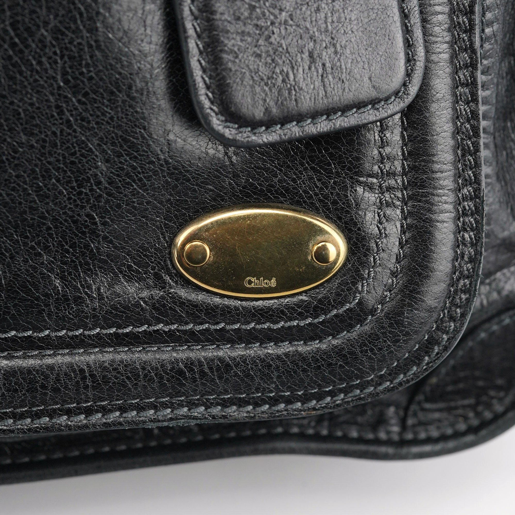 Chloé Sac cabas Bay en cuir noir