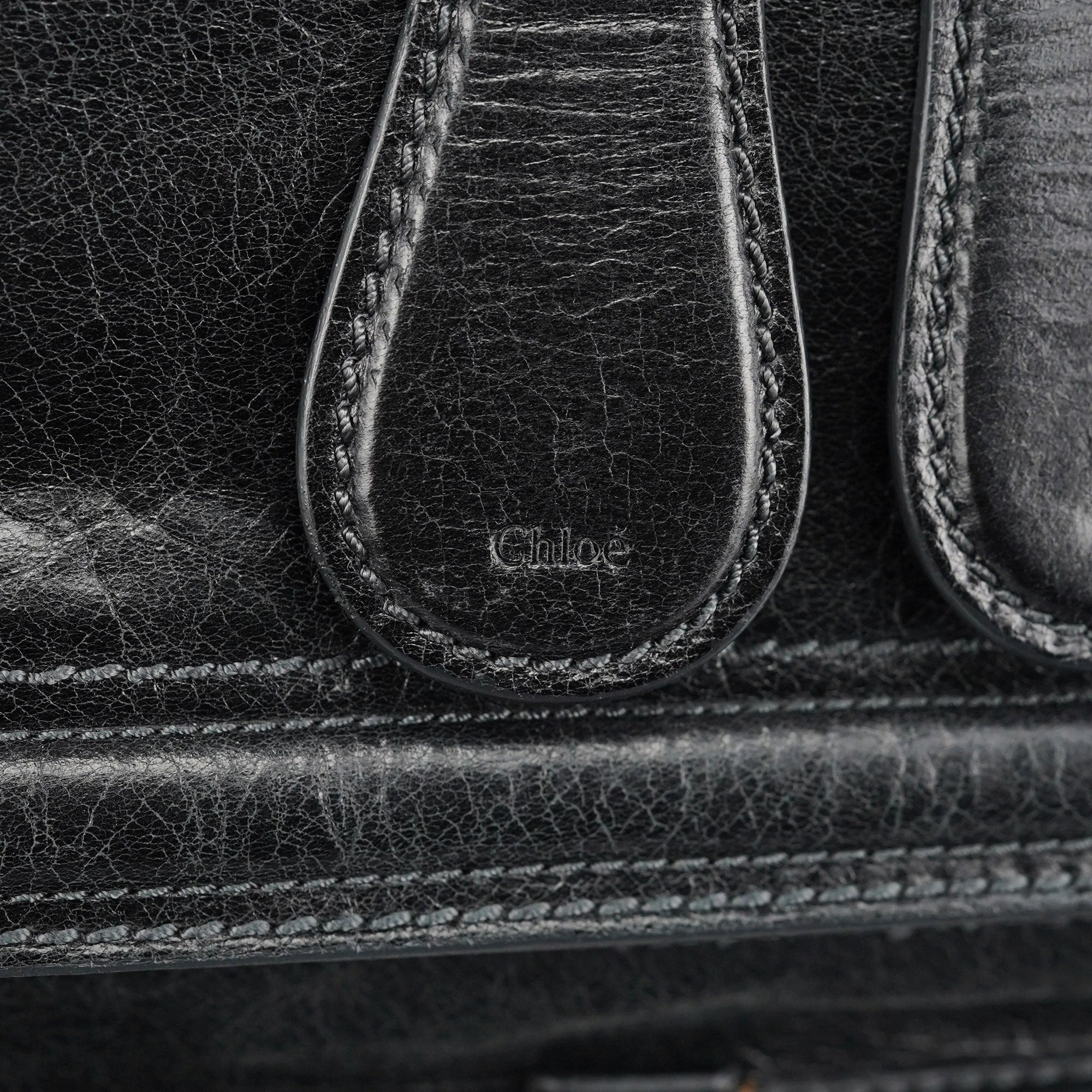 Chloé Sac cabas Bay en cuir noir