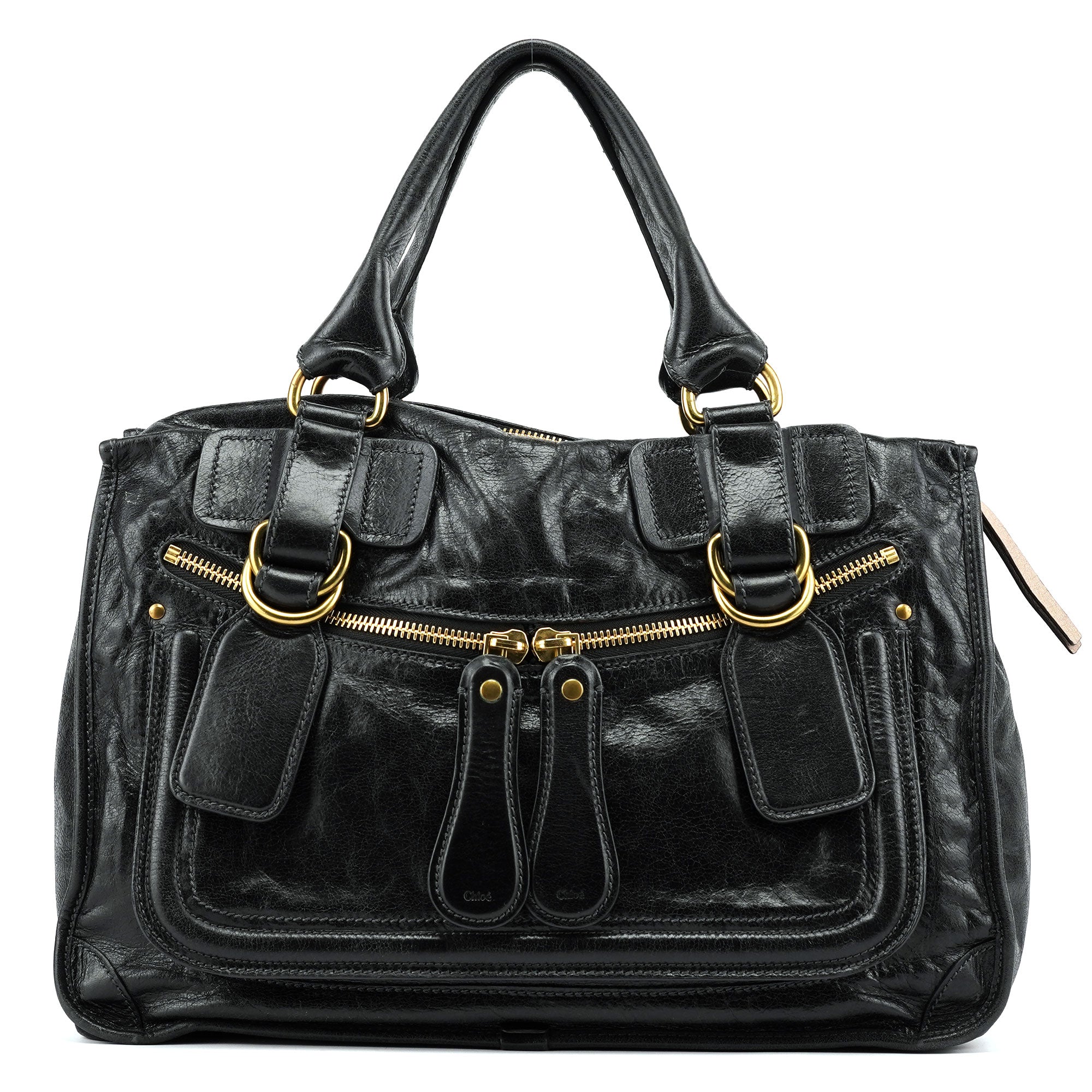 Chloé Sac cabas Bay en cuir noir