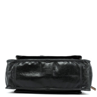 Chloe Black Leather Bay Tote Bag