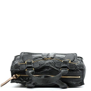 Chloe Black Leather Bay Tote Bag