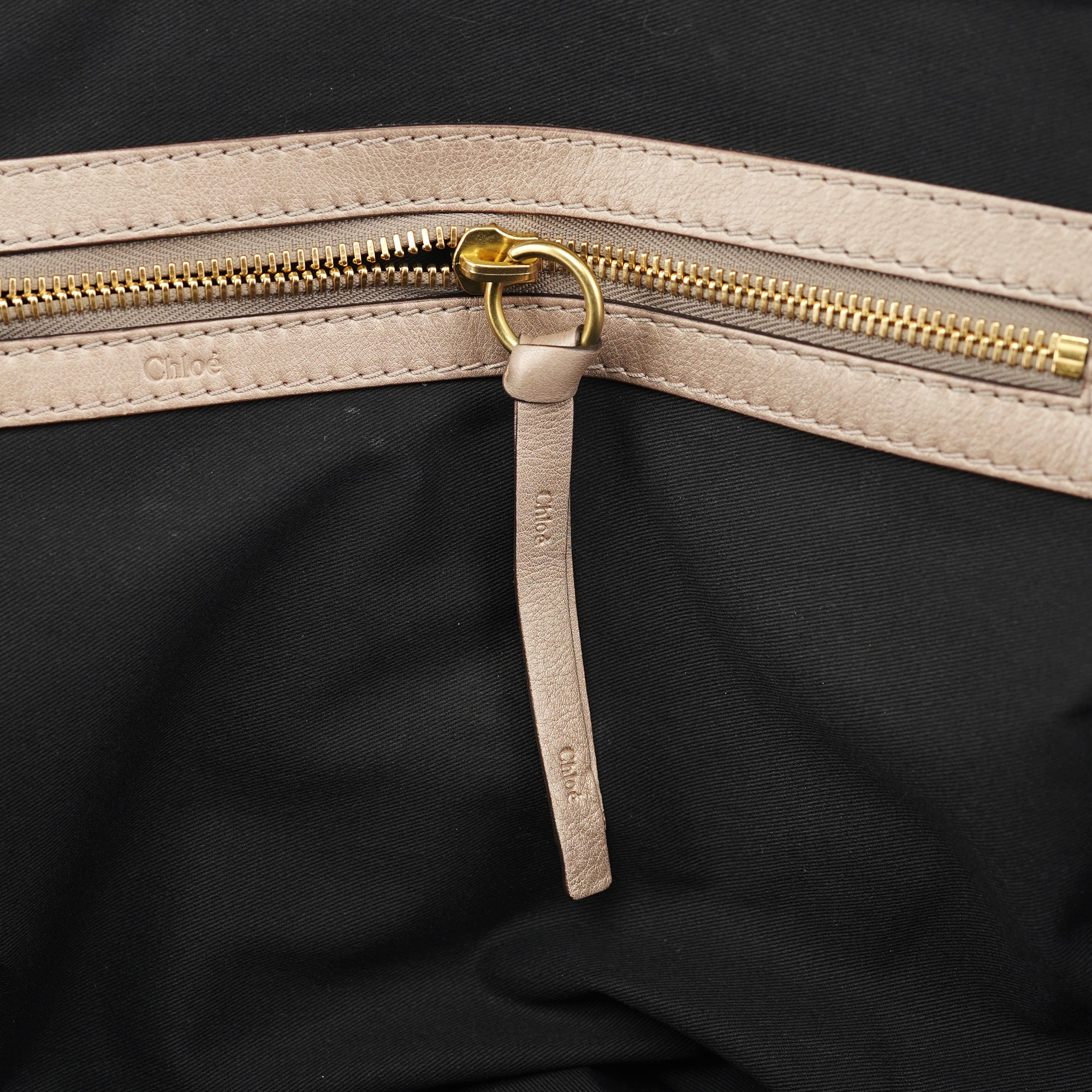 Chloe Black Leather Bay Tote Bag