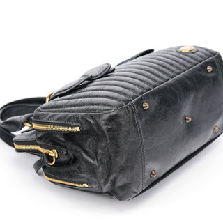 Chloe Black Leather Bay Tote Bag