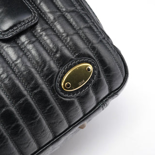 Chloe Black Leather Bay Tote Bag