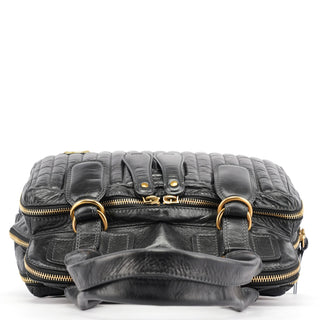 Chloe Black Leather Bay Tote Bag