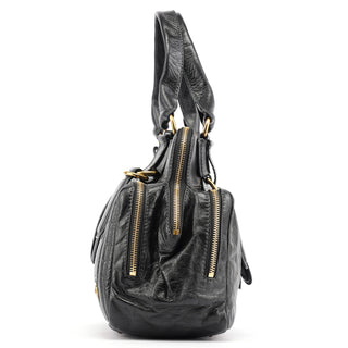 Chloe Black Leather Bay Tote Bag