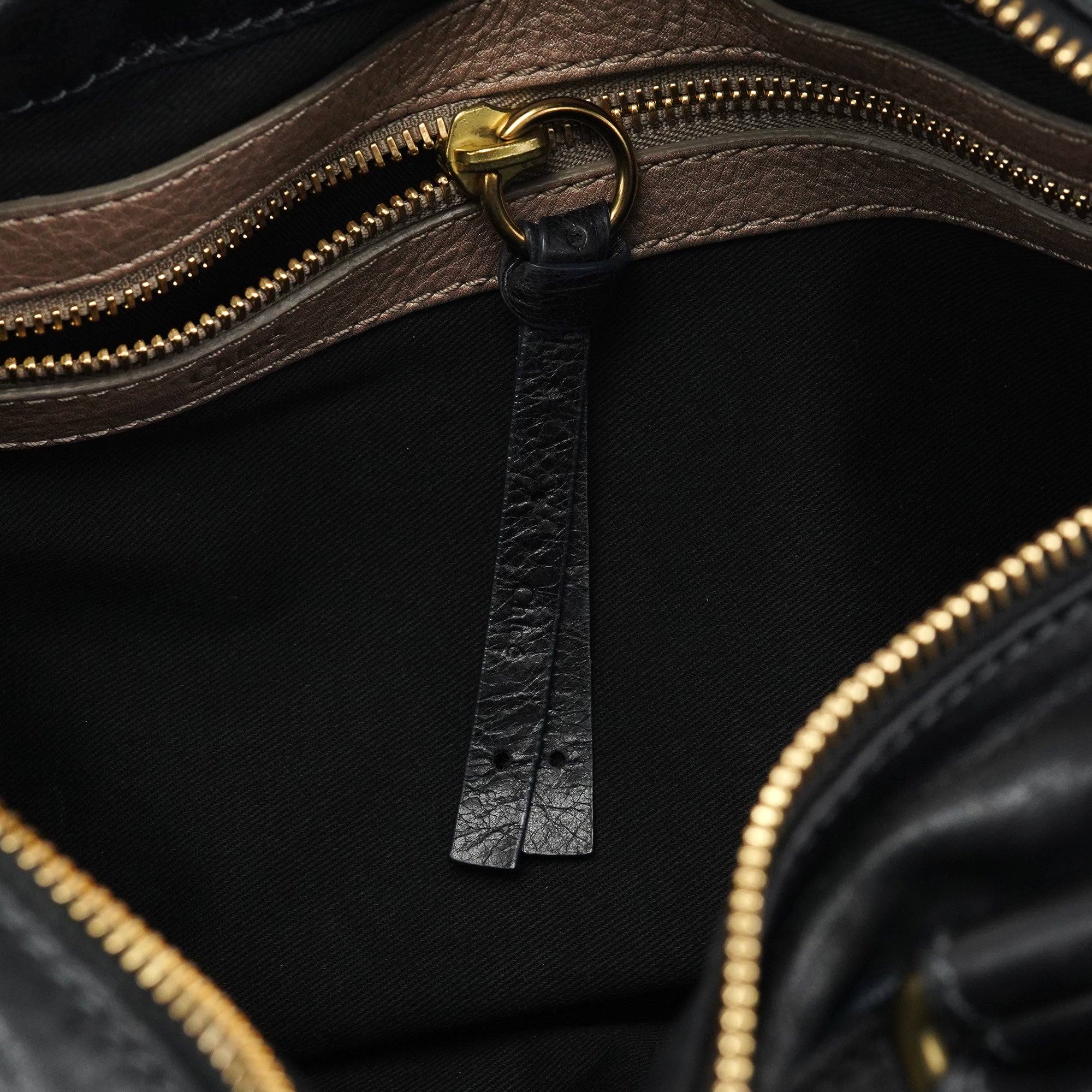 Chloe Black Leather Bay Tote Bag