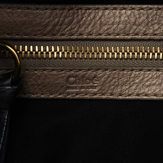 Chloe Black Leather Bay Tote Bag