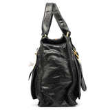 Chloe Black Leather Bay Tote Bag