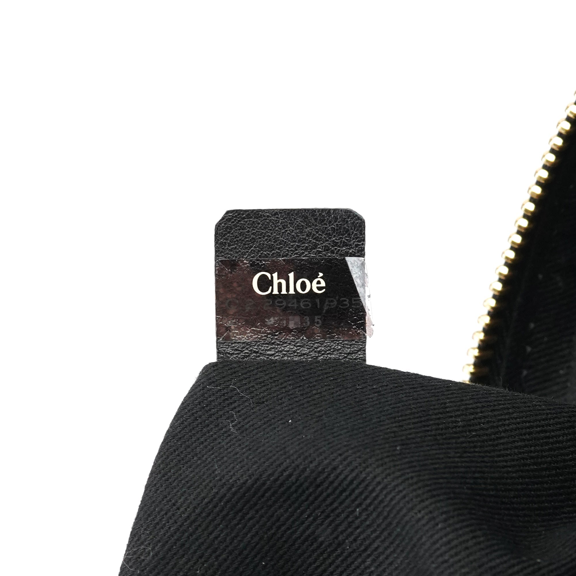 Chloe Black Leather Bay Tote Bag