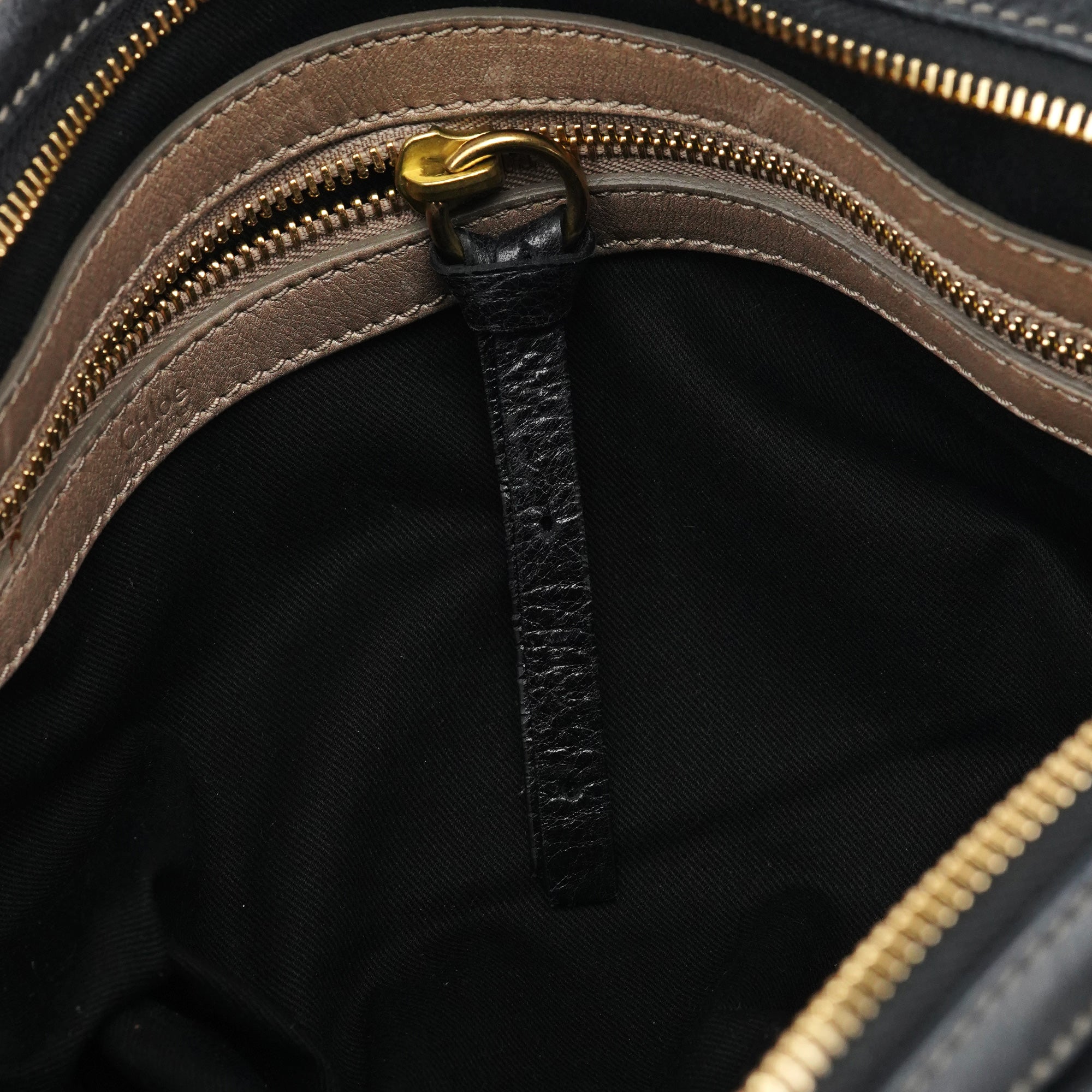 Chloe Black Leather Bay Tote Bag
