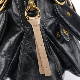 Chloe Black Leather Bay Tote Bag