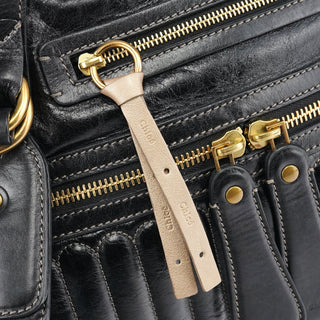 Chloe Black Leather Bay Tote Bag