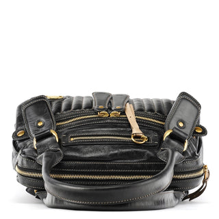Chloe Black Leather Bay Tote Bag