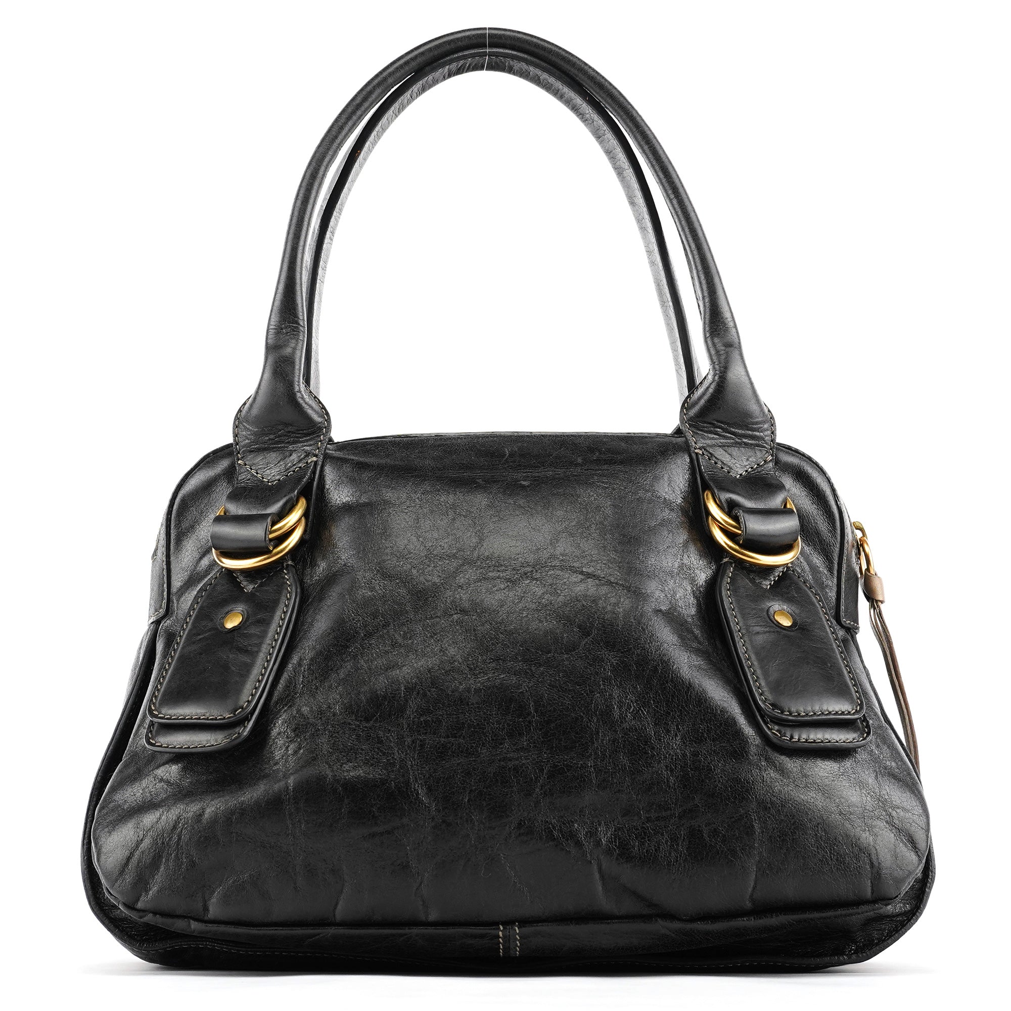 Chloe Black Leather Bay Tote Bag