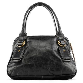Chloe Black Leather Bay Tote Bag