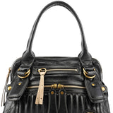 Chloe Black Leather Bay Tote Bag