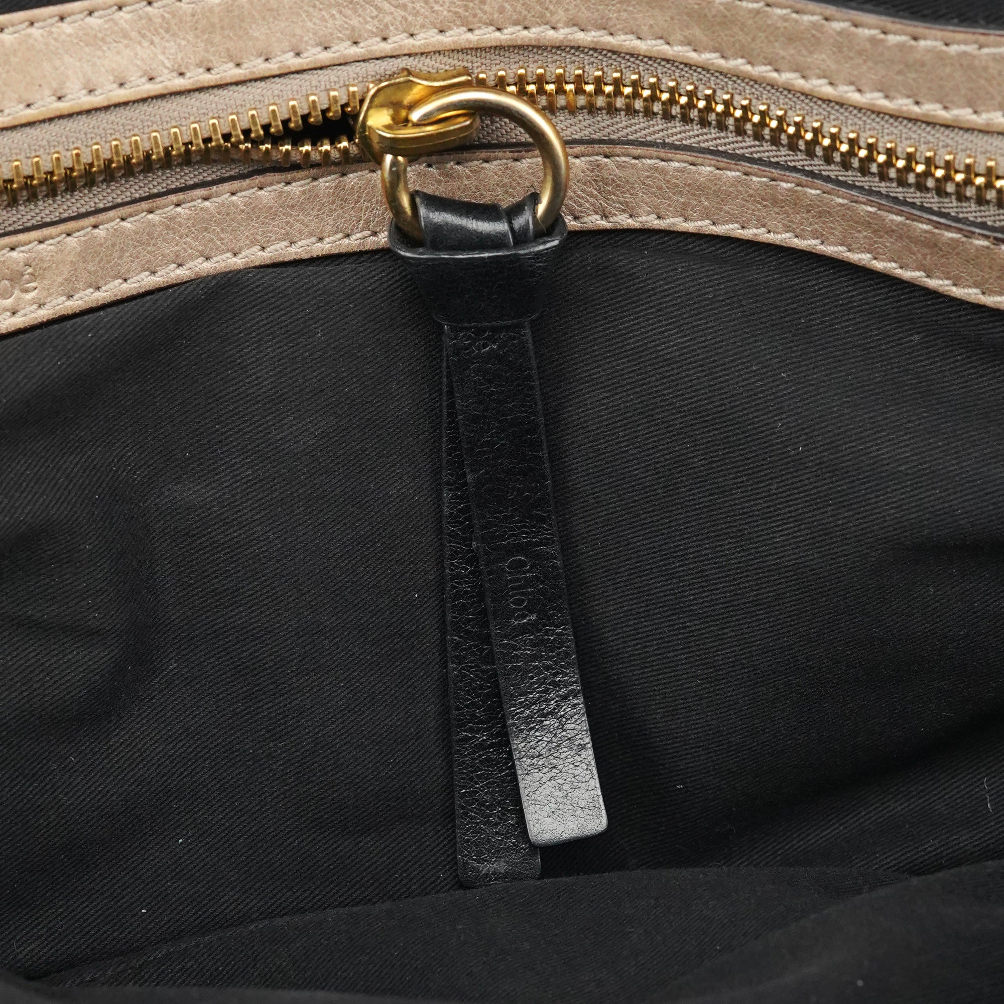 Chloe Black Leather Bay Tote Bag