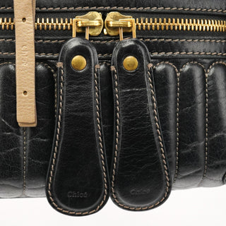Chloé Black Leather Bay Tote Bag