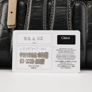 Chloé Black Leather Bay Tote Bag
