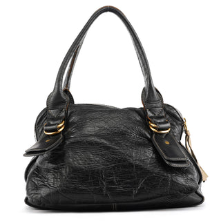 Chloé Black Leather Bay Tote Bag