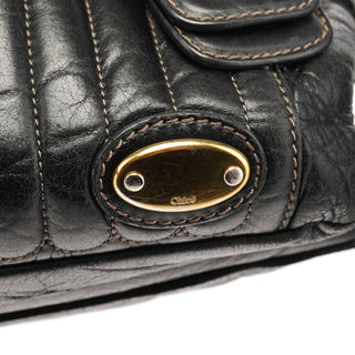 Chloé Black Leather Bay Tote Bag