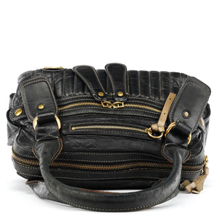 Chloé Black Leather Bay Tote Bag