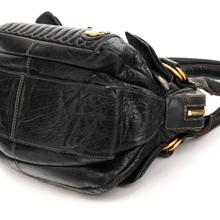 Chloé Black Leather Bay Tote Bag