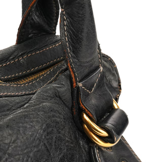 Chloé Black Leather Bay Tote Bag