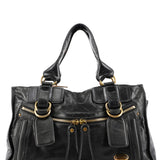 Chloé Black Leather Bay Tote Bag