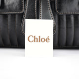 Chloe Black Leather Bay Travel Weekender Bag