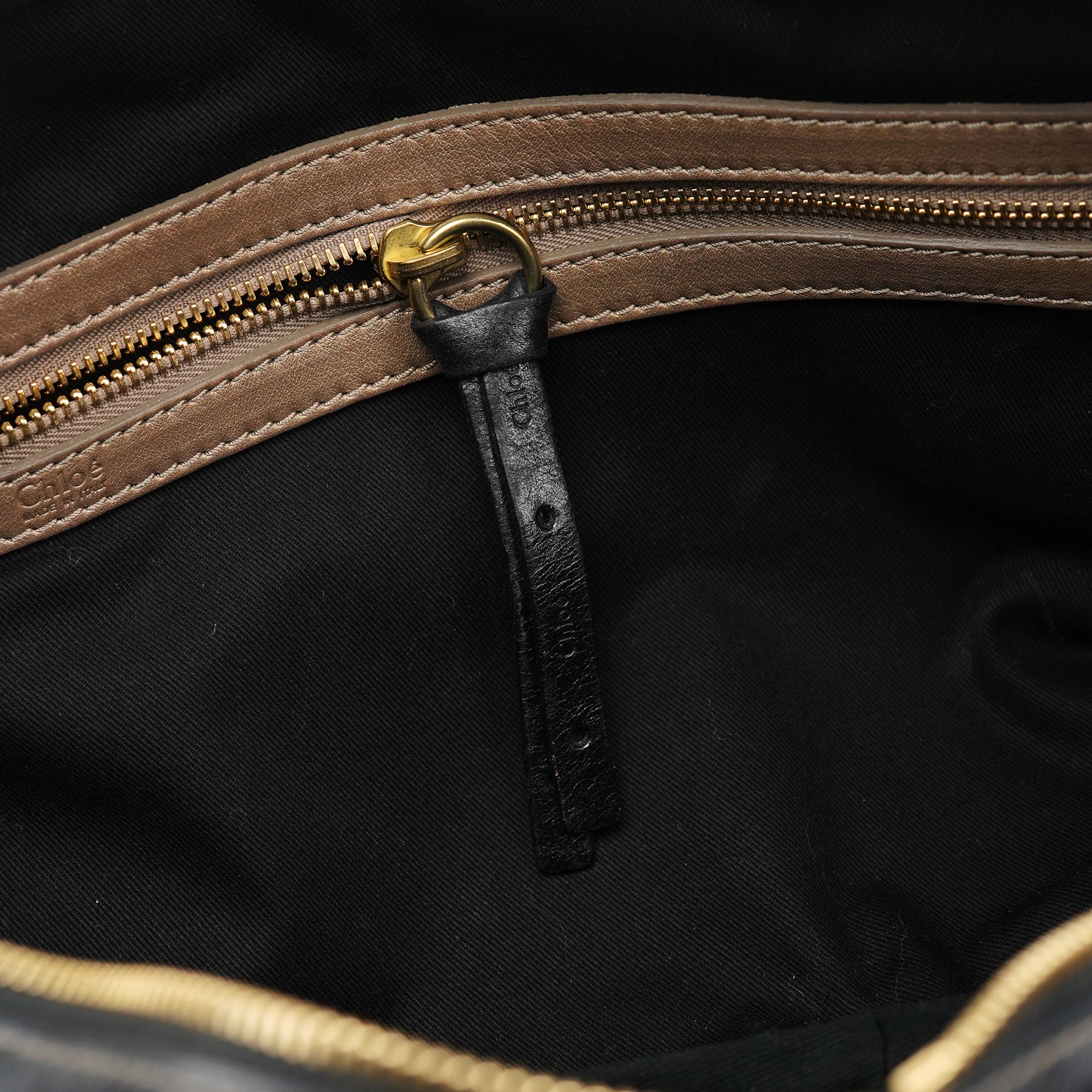 Chloe Black Leather Bay Travel Weekender Bag