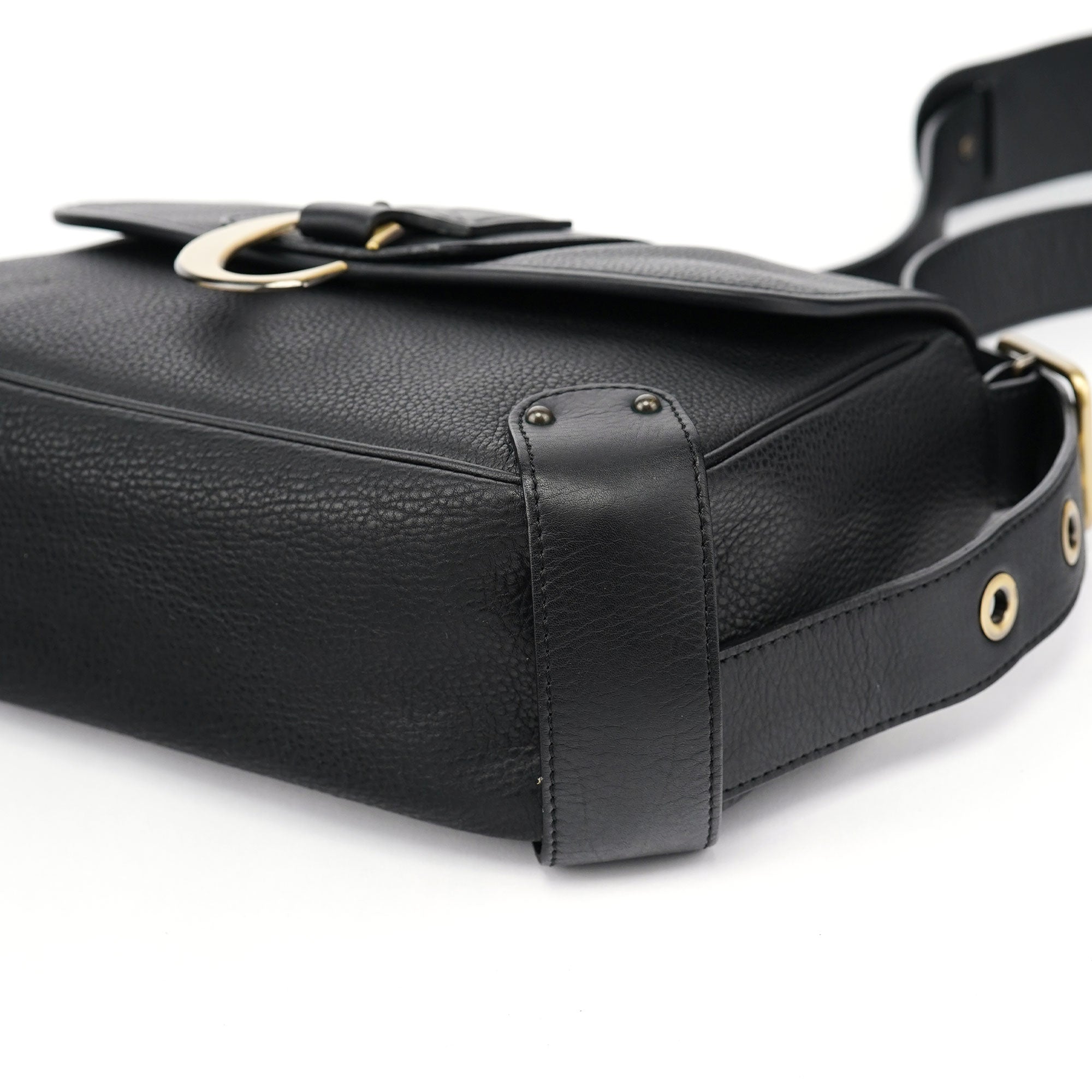 Chloé Black Leather C Crossbody Bag