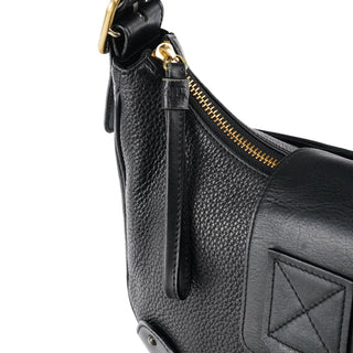 Chloe Black Leather C Logo Shoulder Bag