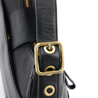 Chloe Black Leather C Logo Shoulder Bag