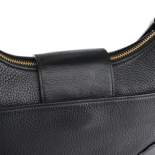 Chloe Black Leather C Logo Shoulder Bag